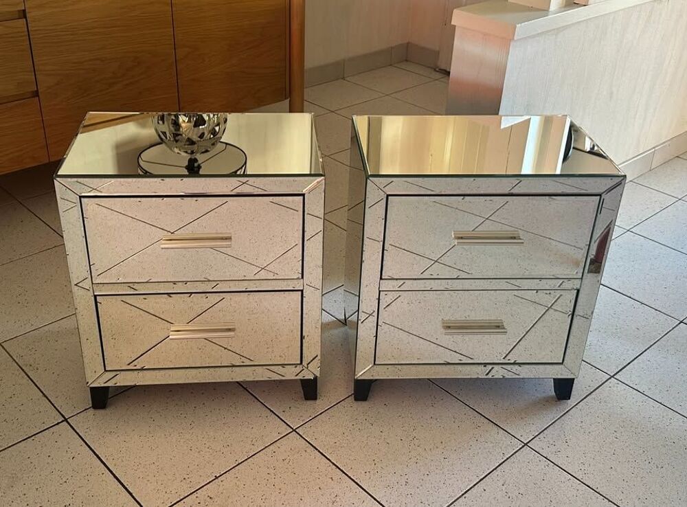 2 tables de chevet miroir Meubles