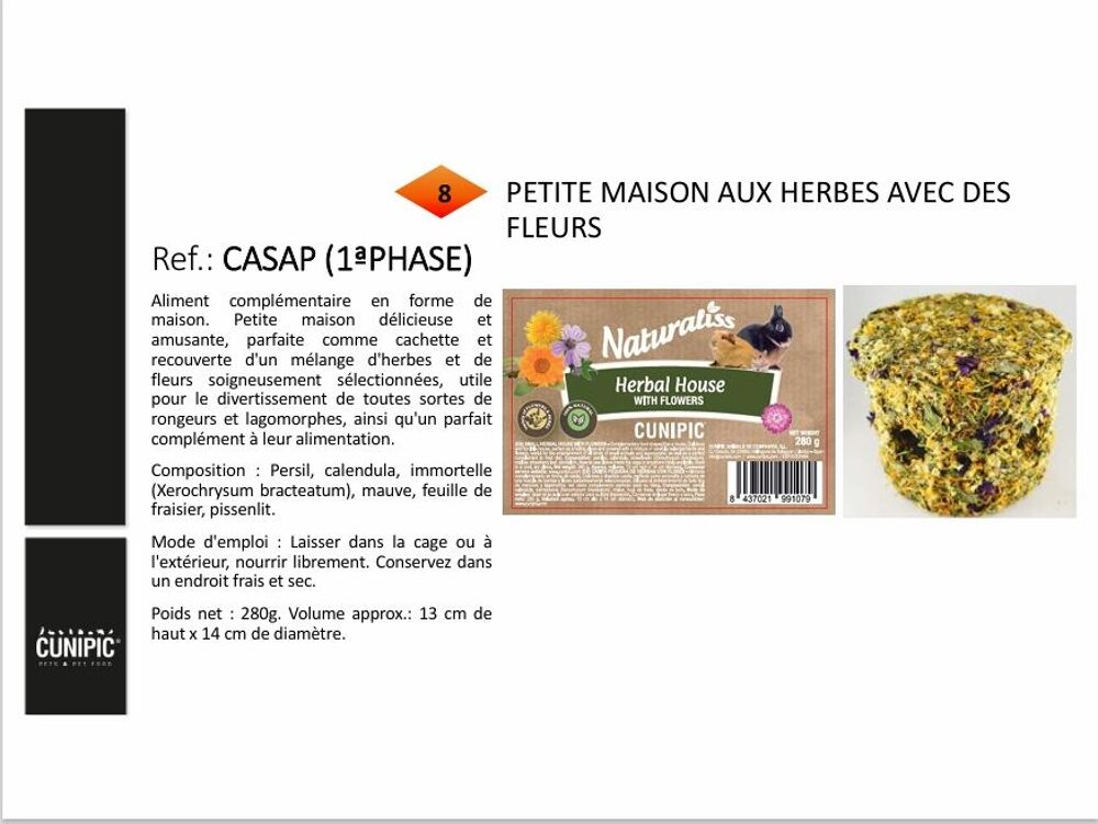   Snack naturel pour lapin CUNIPIC 