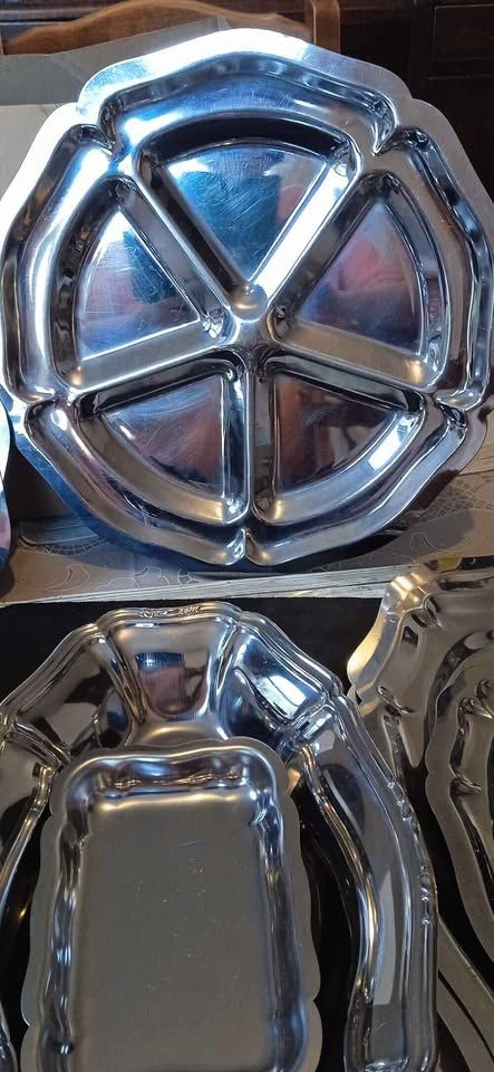 service plat en inox ancien Cuisine