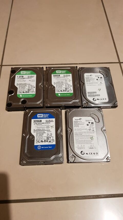 Lot disques durs 3,5  SATA (320GB  1000GB), tests OK 40 Fournet-Blancheroche (25)