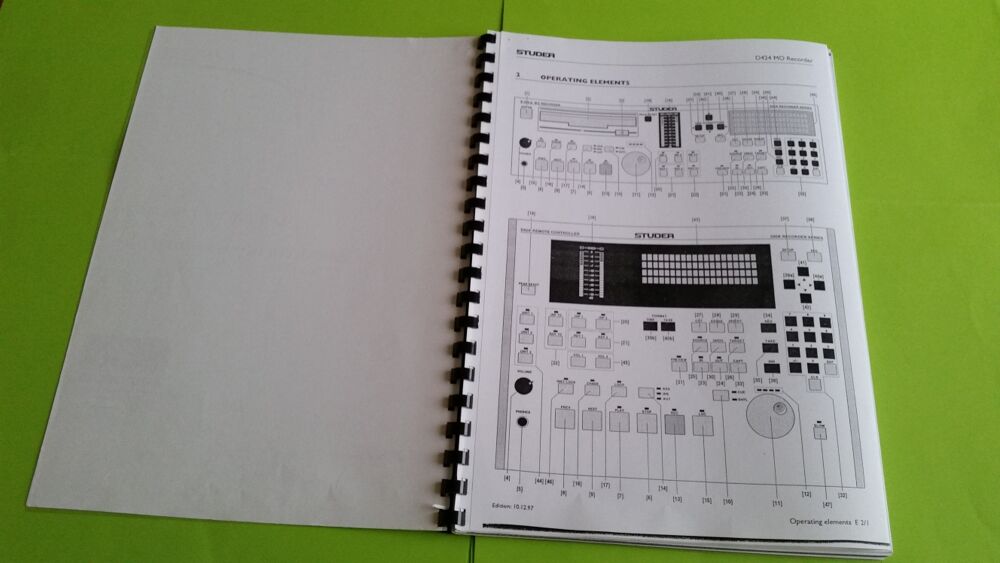 D 424 STUDER Audio et hifi