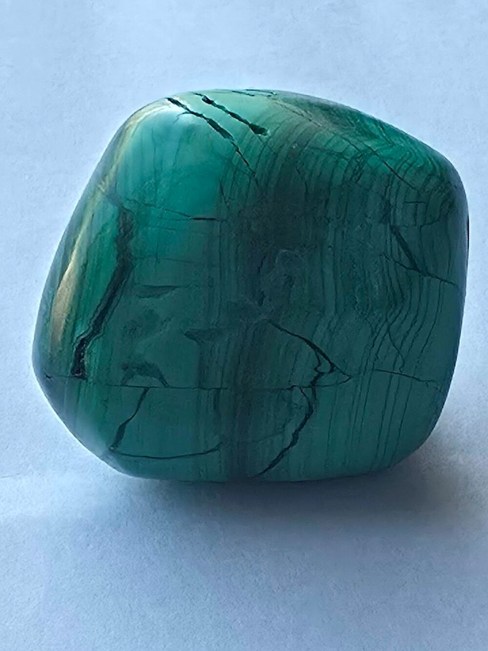 Malachite Naturelle du Katanga (RDC)-Splendide Galet Poli 37g 