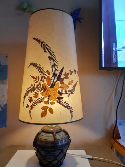 Lampe � Poser C�ramique Avec Fleurs S�ch�es... 29 Le Vernois (39)