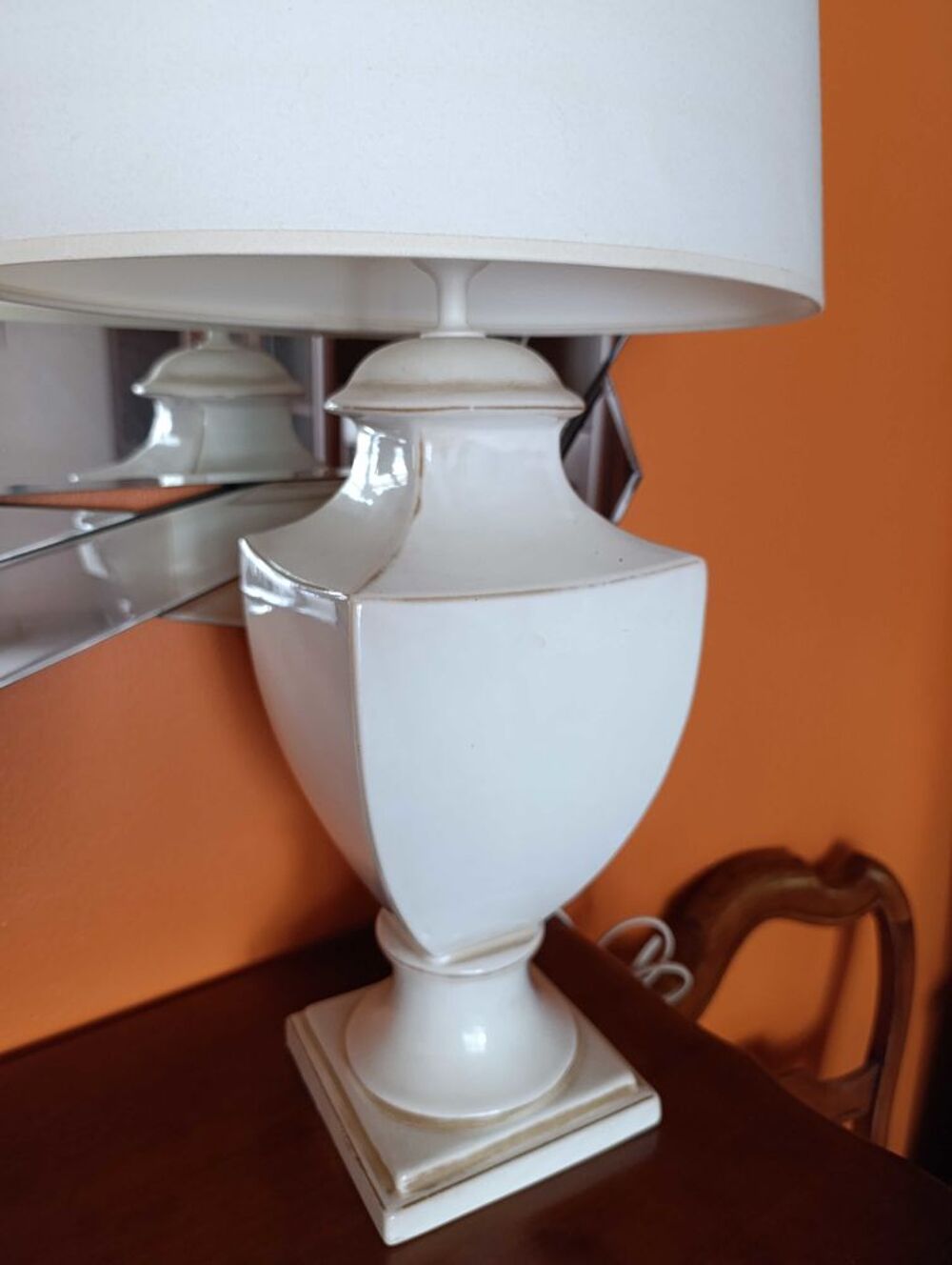 Lampe sur pied c&eacute;ramique blanche Décoration