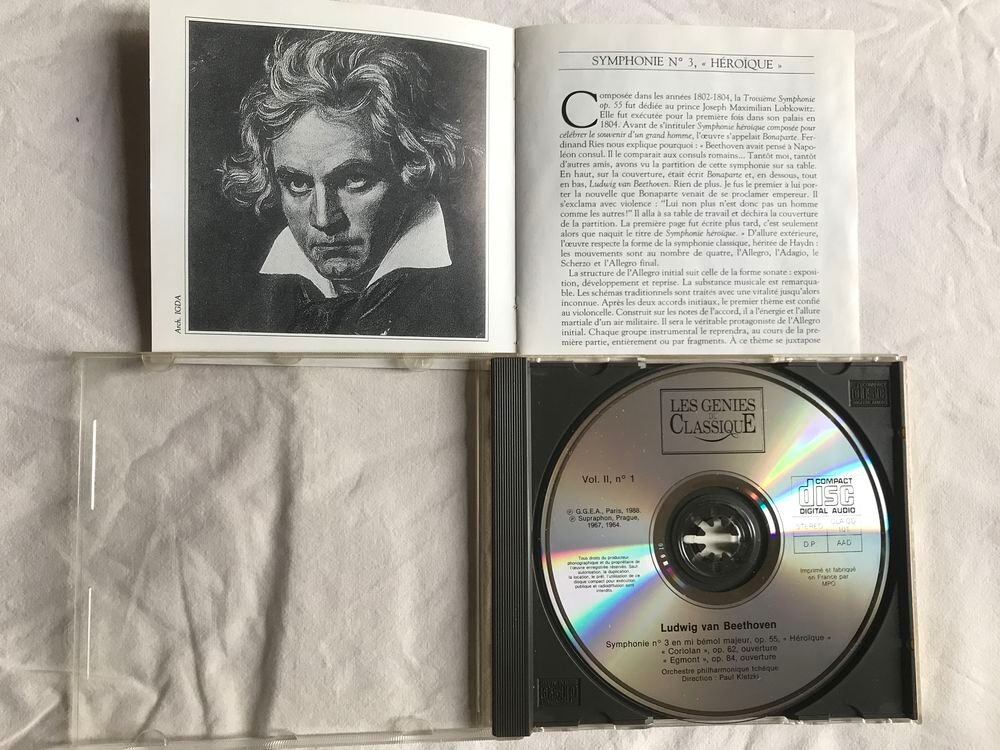 CD Beethoven Symphonie N&deg;3 "H&eacute;ro&iuml;que" CD et vinyles