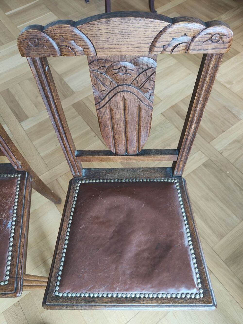 Lot de 2 chaises ann&eacute;es 40 Meubles