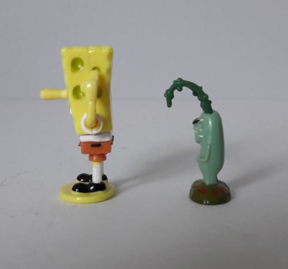 Figurines BOB l'&eacute;ponge et PLANKTON (Le lot) Jeux / jouets