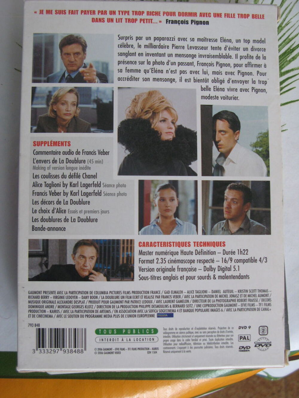 la doublure DVD et blu-ray