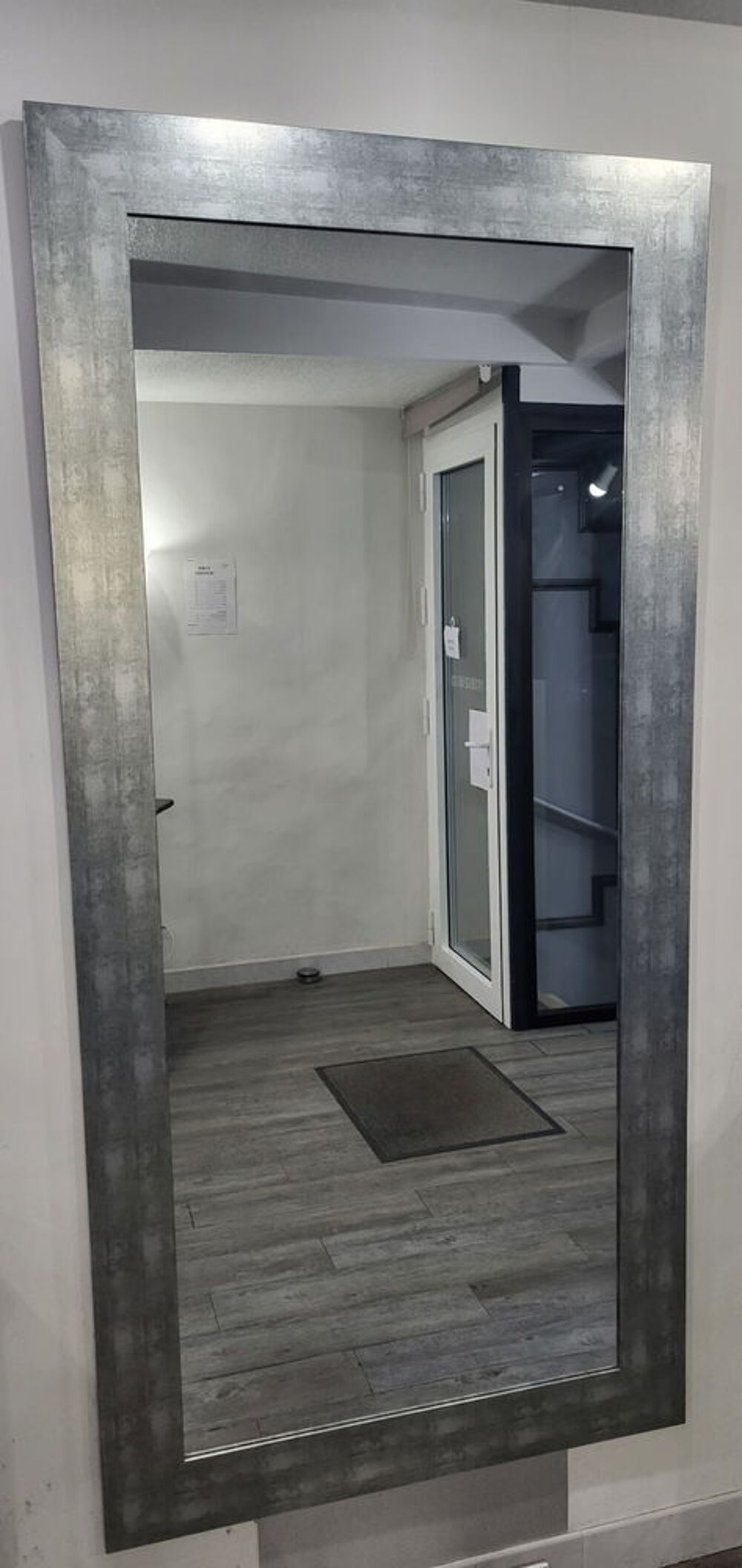 Grand miroir moderne gris 190x90 Meubles