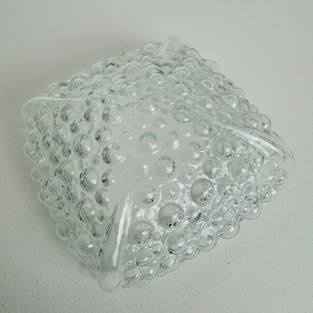 ANCIENNE APPLIQUE VERRE BULLE VINTAGE Décoration