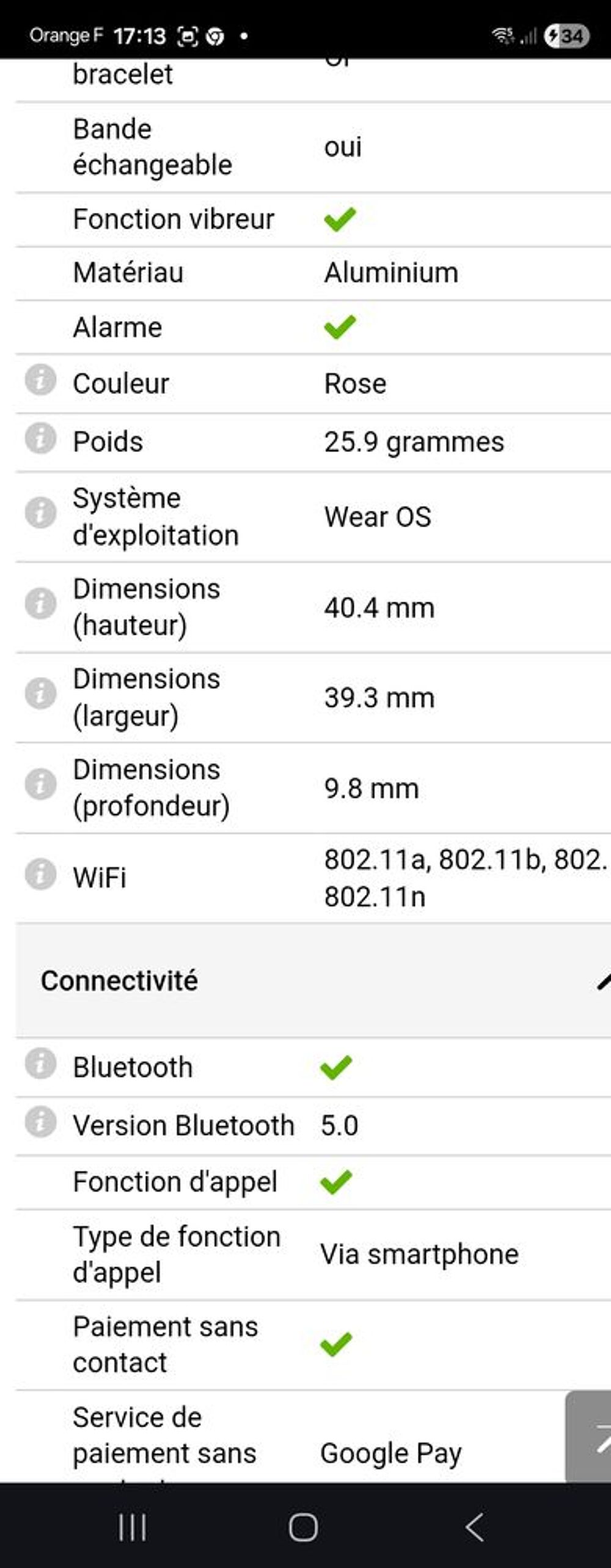 Montee GALAXY WATCH4 NEUVE Bijoux et montres
