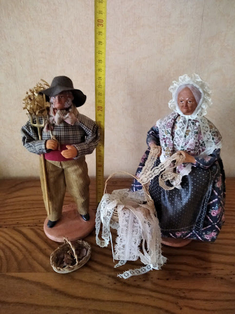 2 grands santons de provence Décoration