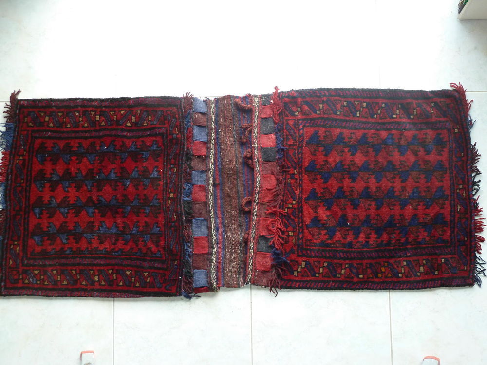 Tapis de selle Iran fait main, parfait &eacute;tat, 140x60 Décoration