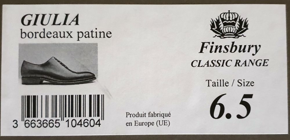 Chaussures Finsbury "Giulia" richelieu neuves - 100€ P40/41 Chaussures