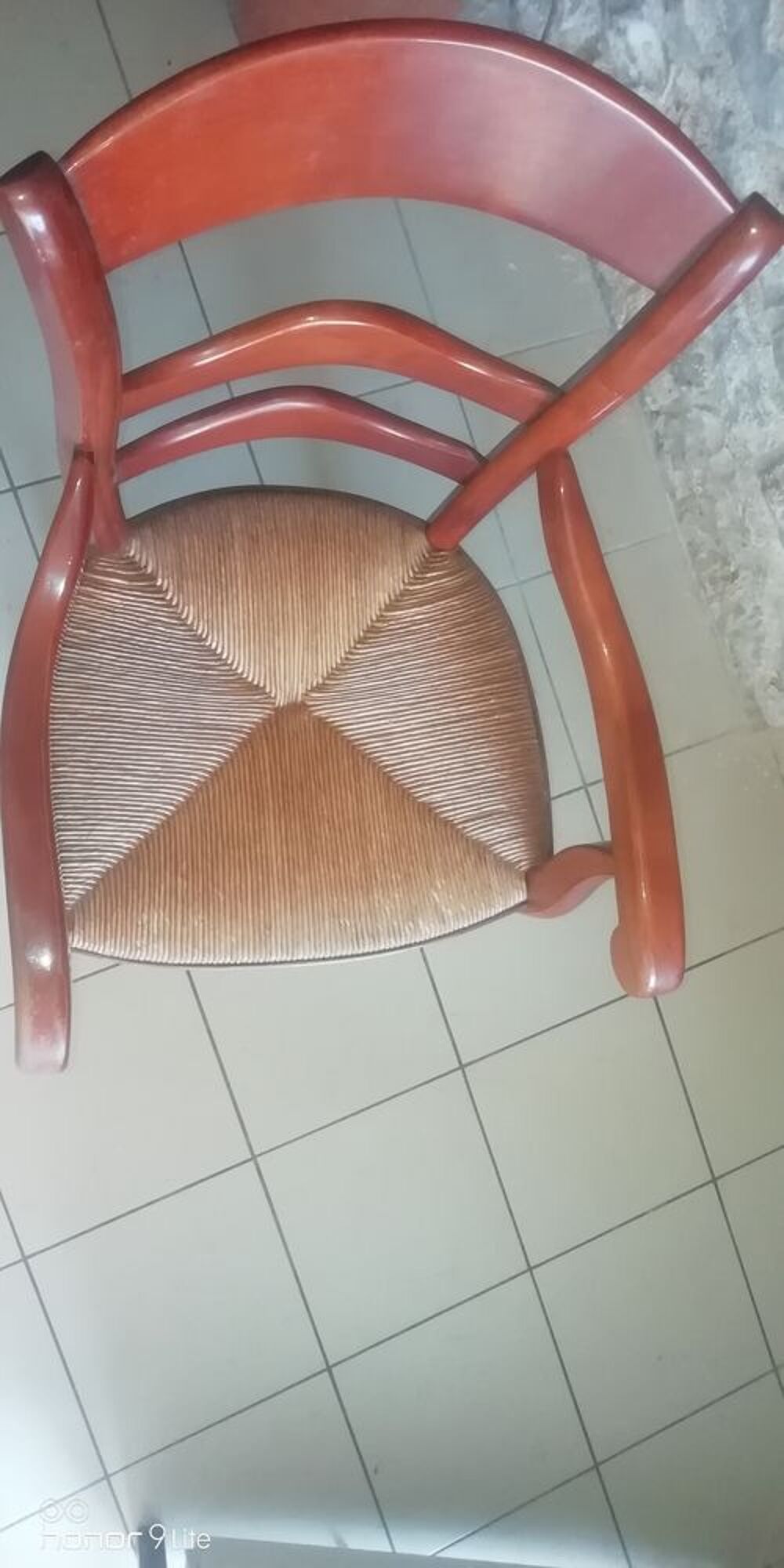 Fauteuil assise paille style Campagne Meubles