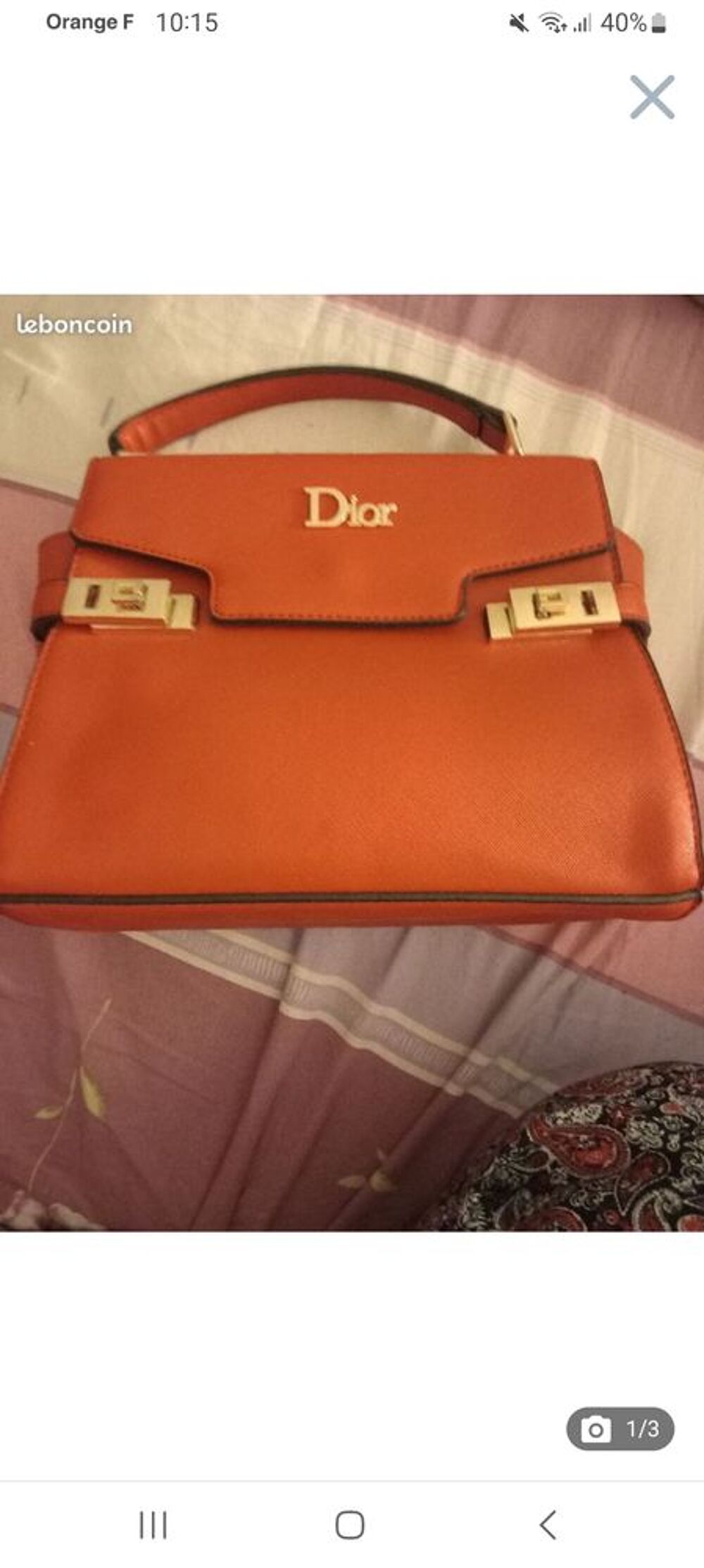 Sac a main en cuir rouge Maroquinerie