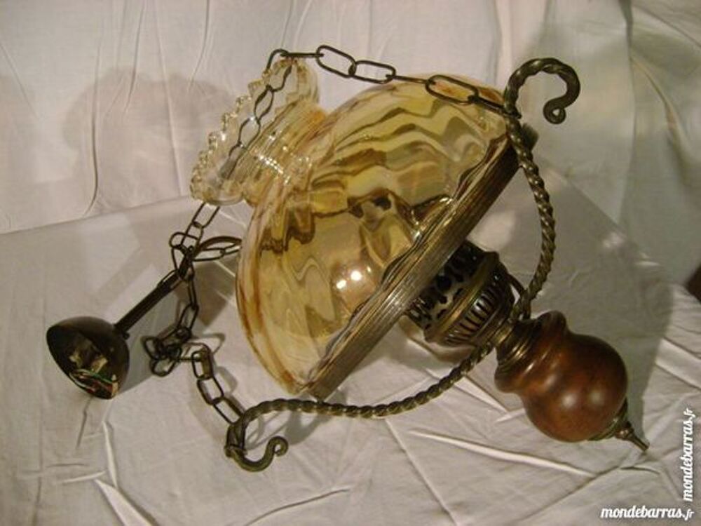 lustre verre et bois Cuisine