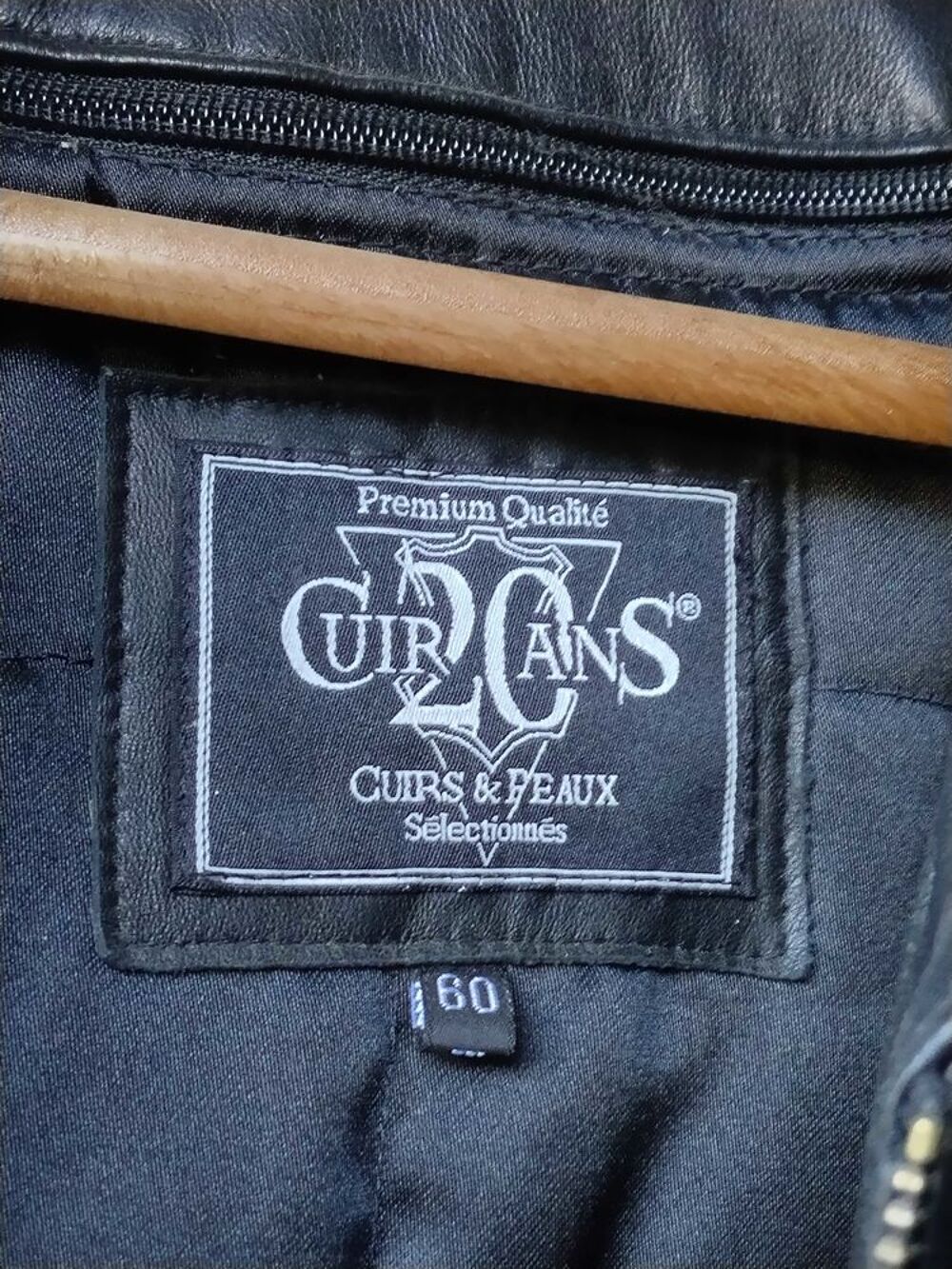 Veste en cuir 20 ans pour hommes Vêtements