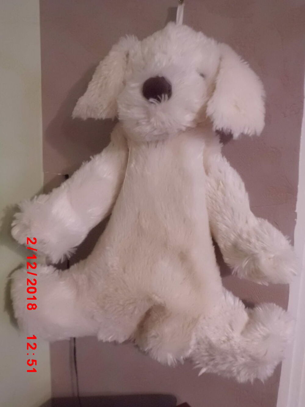 PELUCHE CHIEN ECRU RANGE PYJAMA ETAM Jeux / jouets