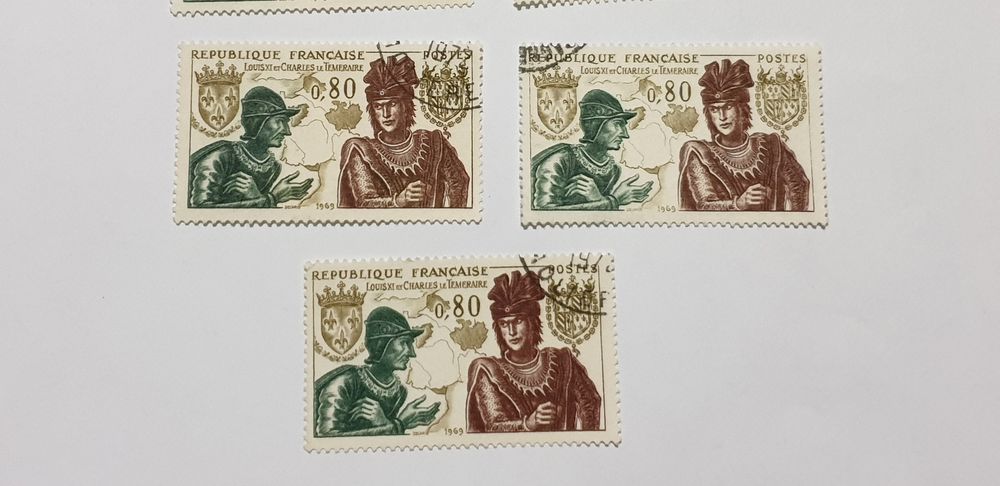 Timbre France 1969 -histoire de france - lot 0.40 euro 
