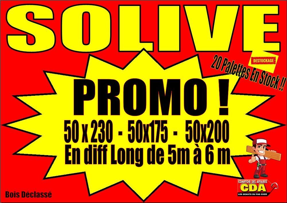 SOLIVE ossature BOIS - PROMO de FOU !! Diff&eacute;rentes sections, diff&eacute;rentes Longueurs Bricolage