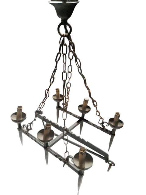 Lustre  rustique en fer forg� 50 Cesson-S�vign� (35)