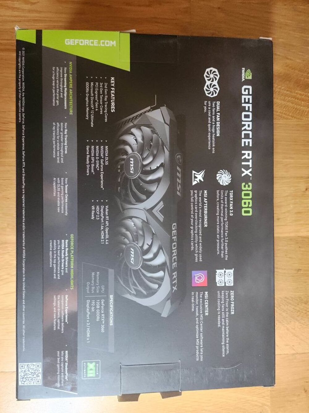 MSI RTX 3060 Ventus 2x OC Matériel informatique