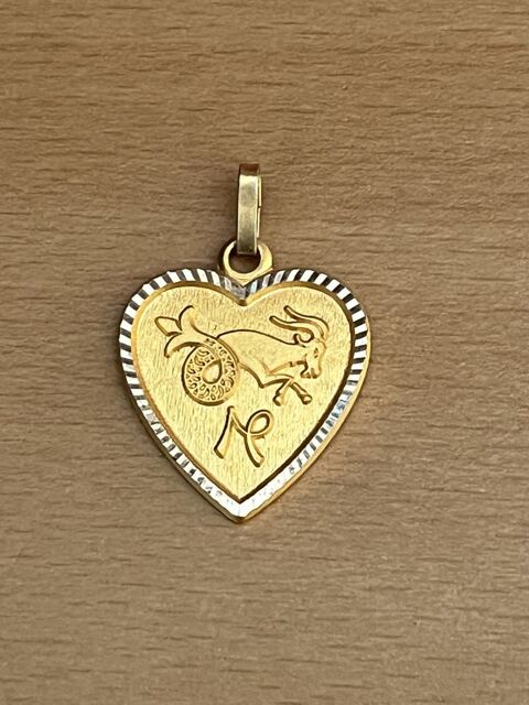 Médaille pendentif Capricorne plaqué or c?ur 1.8 cm
Signe As 17 Saint-Prix (95)