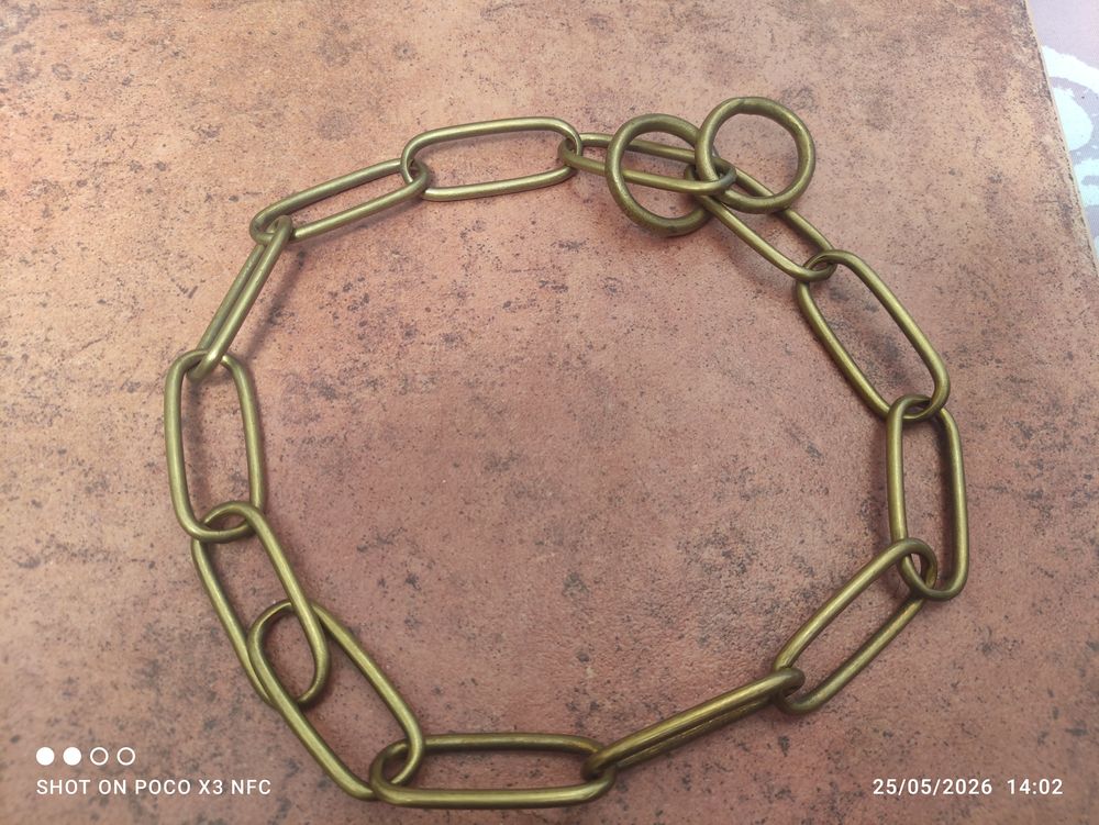   Collier chaînette 63cm Laiton massif  