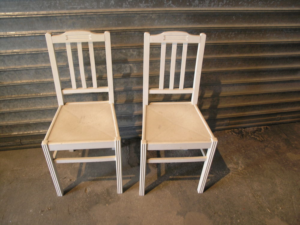 Paire de chaises de cuisines vintages ann&eacute;es 50-60 bois Meubles