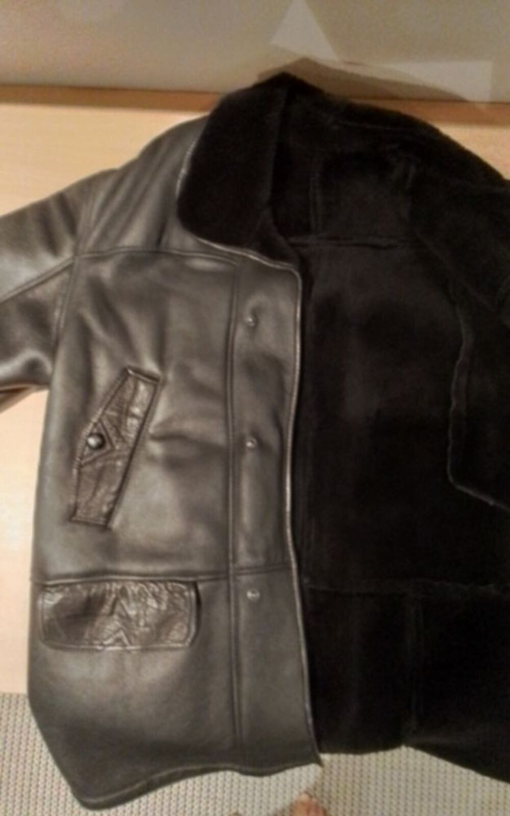 Veste agneau glac&eacute; retourn&eacute; Vêtements