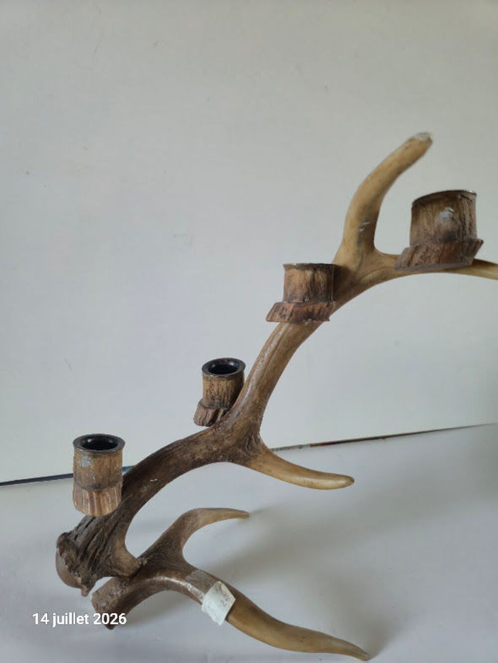 Bougeoir en imitation bois de cerf , d&eacute;montable pour le rang 