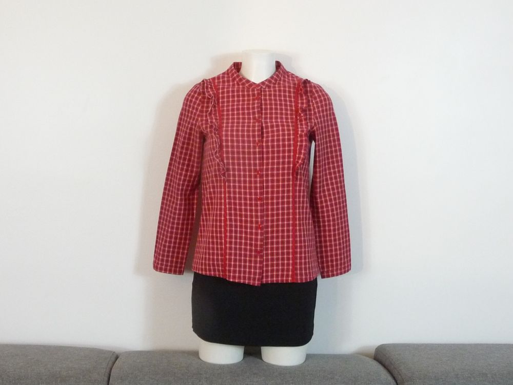 Chemise 100% Coton Rouge Manches Longue- La Petite Etoile Vêtements