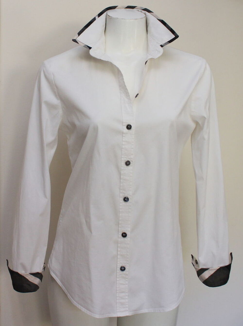 Chemise blanche et clan BURBERRY T.38 Fr Vtements