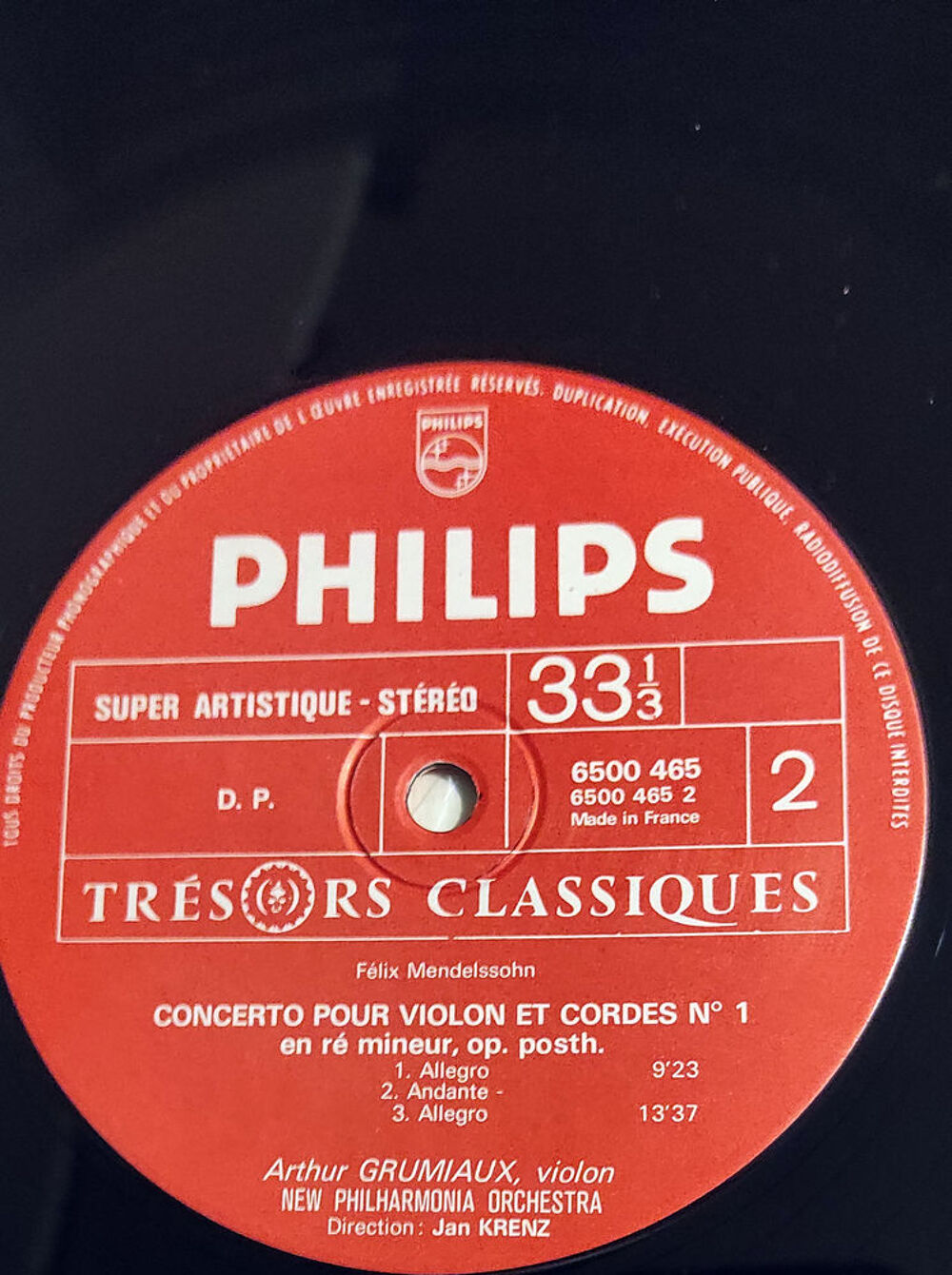 Mendelssohn / Chopin Concertos pour violon n&deg;1 &amp; 2 Grumiaux CD et vinyles