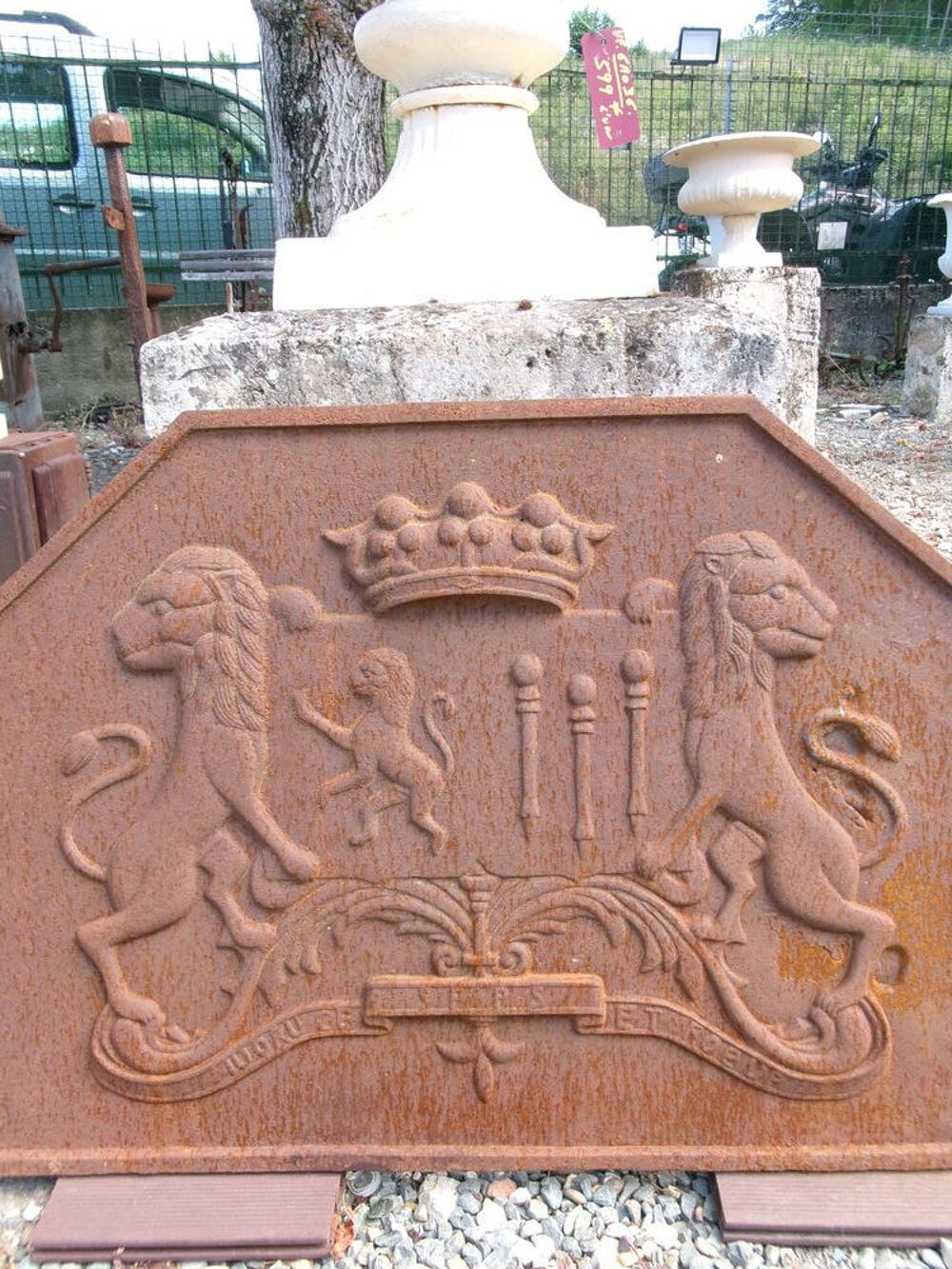 Plaque de chemin&eacute;e en fonte Décoration