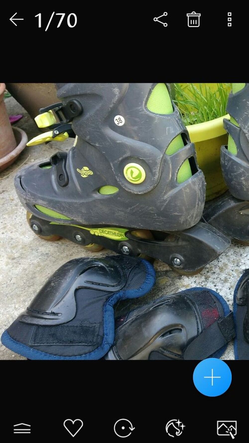 Rollers pointure 38 avec protections Sports
