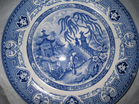 Assiette Yeddo bleu de 1900 Vinay (38)