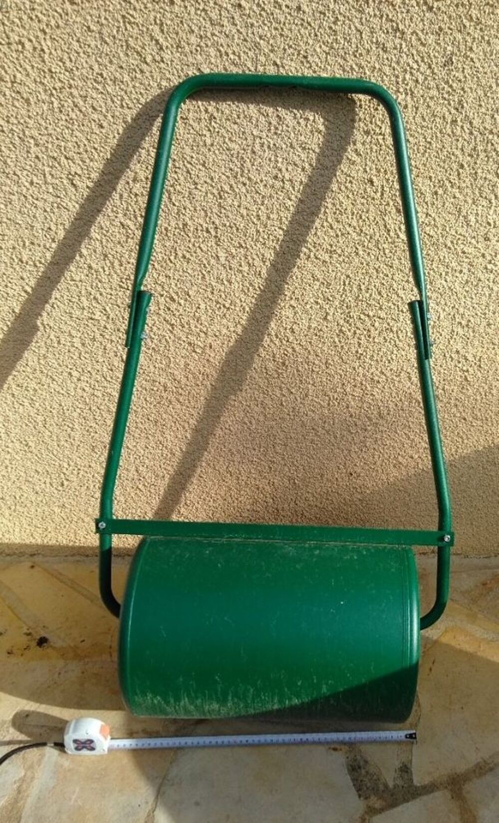 Rouleau &agrave; gazon en m&eacute;tal vert Jardin
