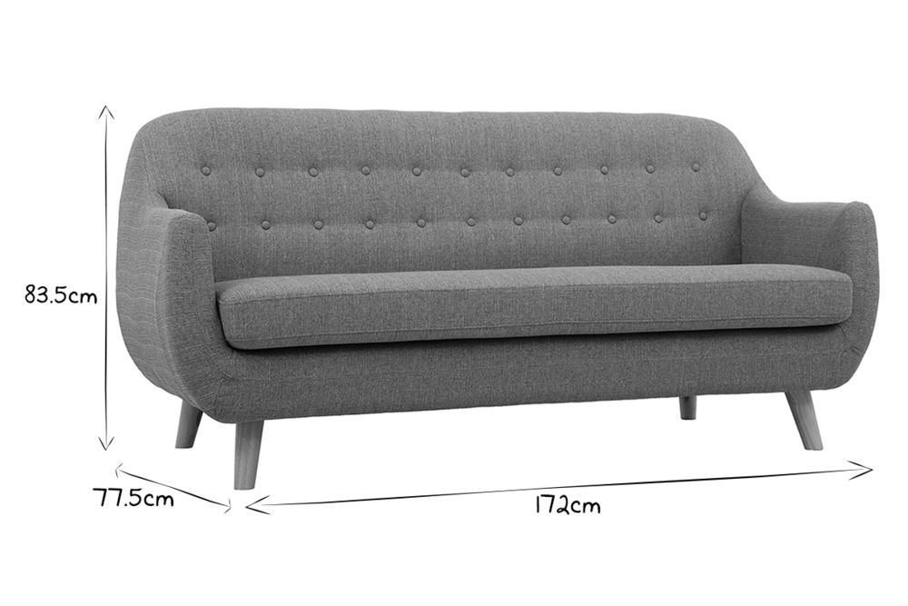 Canap&eacute; scandinave 3 places gris Excellent &eacute;tat. YNOK-2024 Meubles