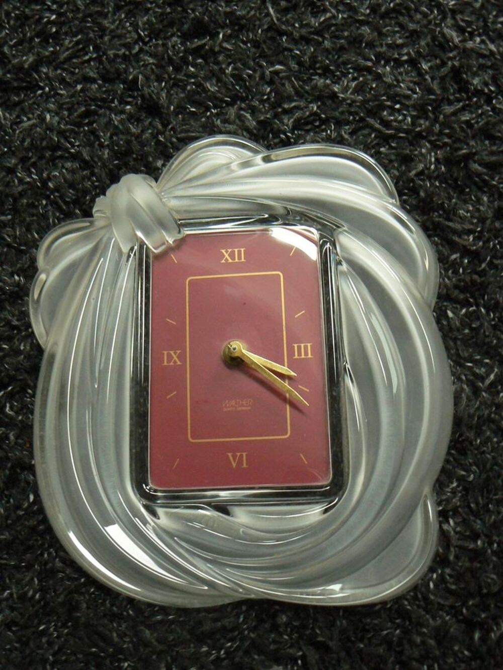 Montre murale vintage marque Walther en cristal Décoration