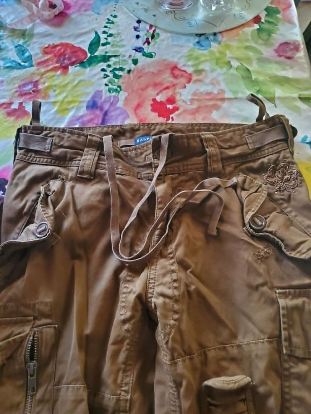 PANTALON FEMME MARRON T36 RALPH LAUREN Vêtements