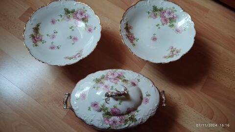 soupi�re plus deux plateaux � fruits m�me motif 30 Nieul-sur-Mer (17)