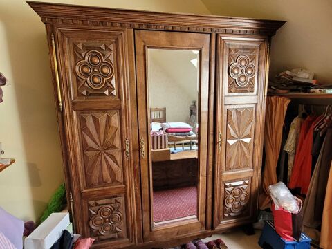 chambre  coucher bois massif anne 1960 200 Lamballe (22)