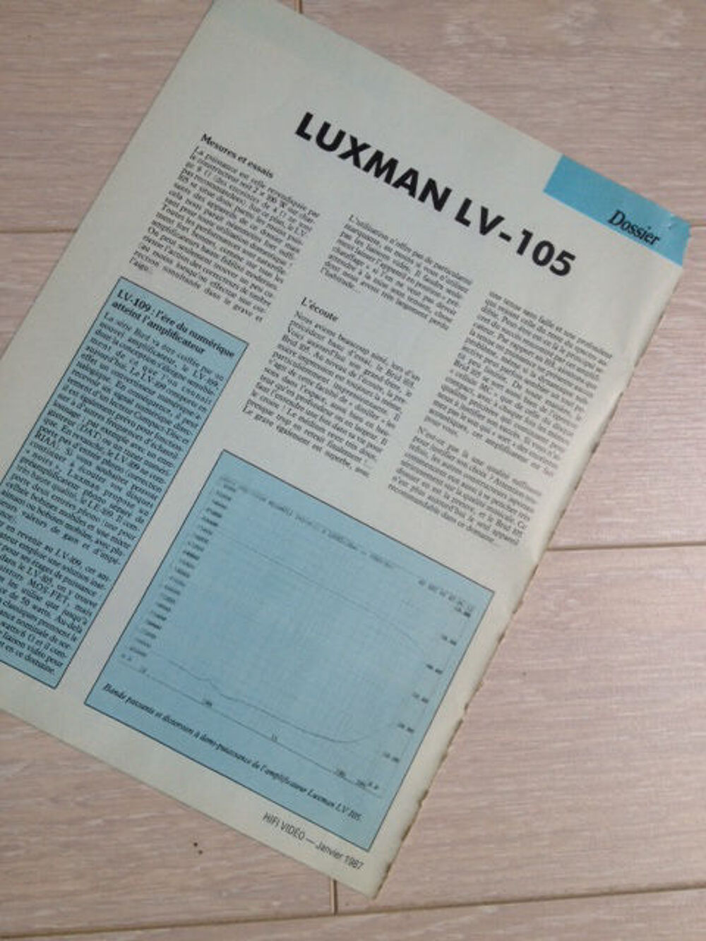 Luxman LV 105 - Banc d'essai Audio et hifi