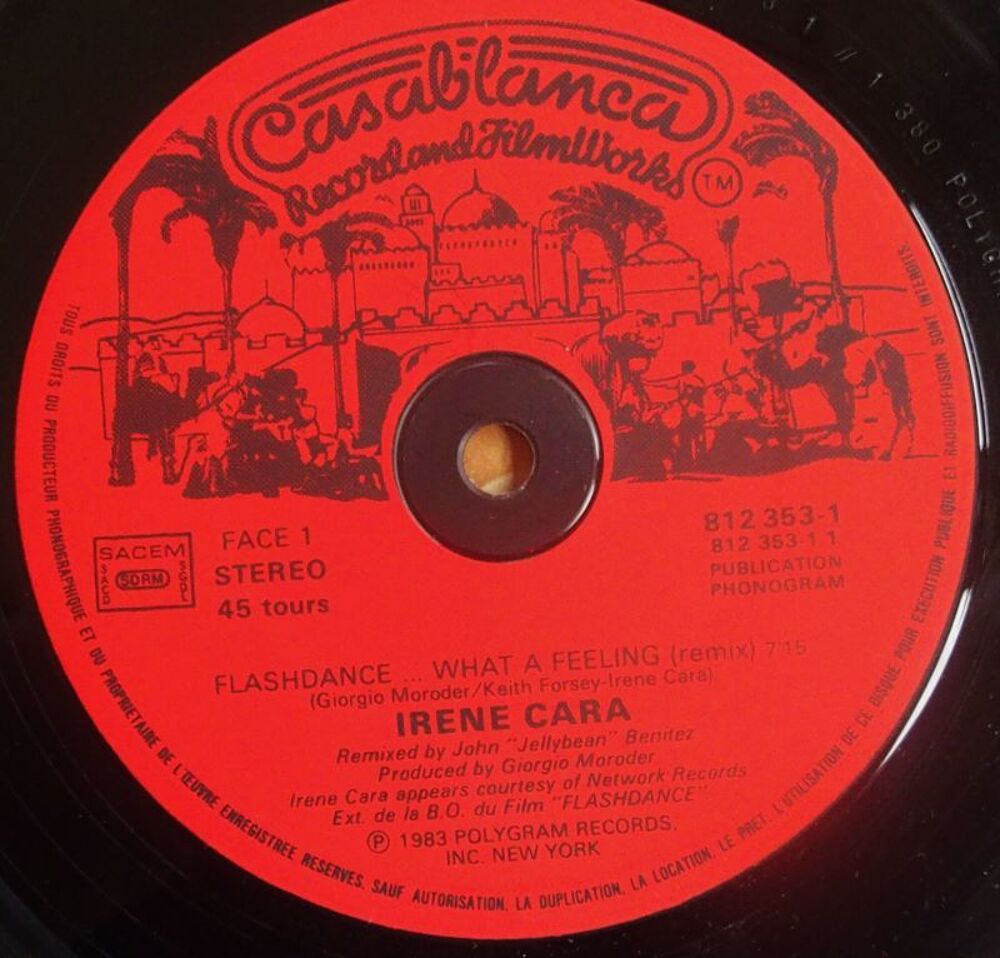 Vinyle Irene CARA Flashdance 
CD et vinyles