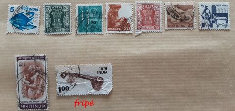 8 timbres à collection INDE  2 Pontoise (95)