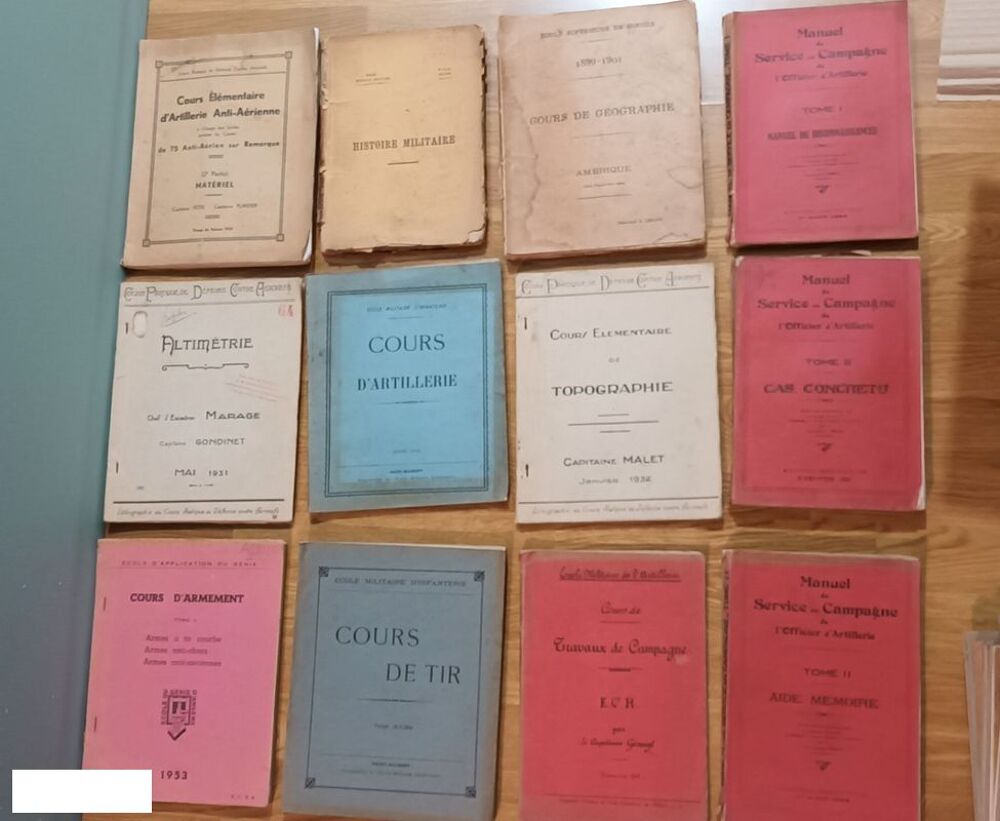 Lot de 12 documents militaire vari&eacute;s 1894 a 1933 notice Livres et BD