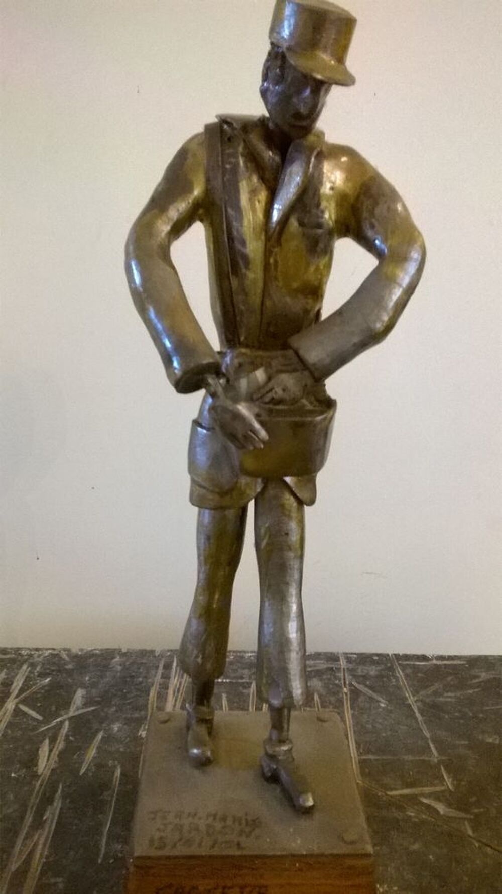  sculptures en acier et laiton Décoration