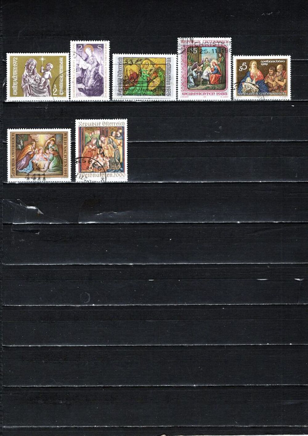 lot de 21 timbres d'ALLEMAGNE et d'AUTRICHE sur NOEL 